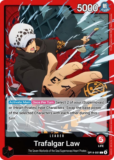 Trafalgar Law OP14-001 leader card