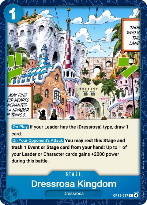 OP15-057 Dressrosa Kingdom